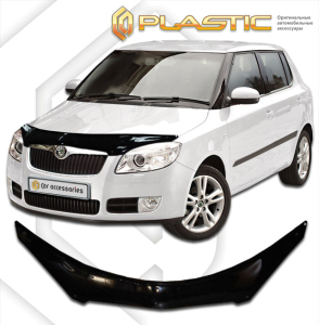 Дефлектор капота Skoda Fabia хэтчбэк 2007-2010 | exclusive, черный