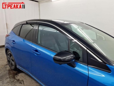 Дефлекторы Ниссан Аура 2021+/2024+ | с хром молдингом, из 8 частей, премиум, плоские, 2D