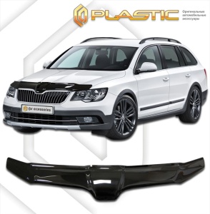 Дефлектор капота Skoda Superb 2013-2015 | черный