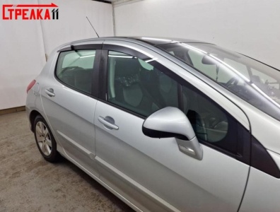 Дефлекторы Пежо 308 (Т7) 2007-2014 хэтчбек 5Д | с хром молдингом, из 4 частей, премиум, плоские, 2D