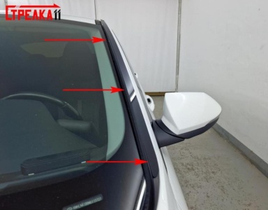 Премиум водостоки дефлекторы лобового стекла Hyundai Elantra 7 2021+