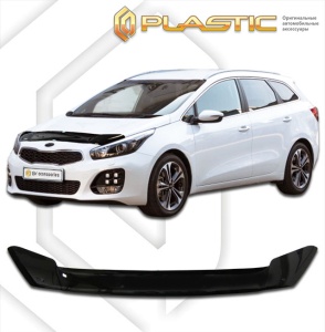 Дефлектор капота Kia Ceed 2 SW 2012-2018 | черный