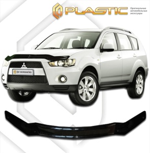 Дефлектор капота Mitsubishi Outlander XL 2009-2012 | черный