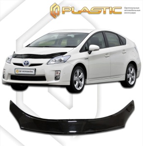 Дефлектор капота Toyota Prius 3 2009-2016 (ZVW30) | exclusive, черный