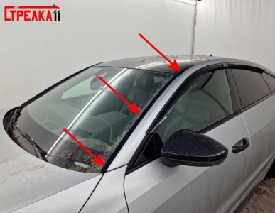 Премиум водостоки дефлекторы лобового стекла Audi A7 / S7 (C8/4K) 2018+