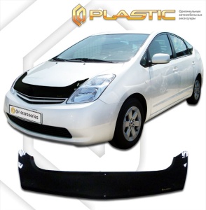 Дефлектор капота Toyota Prius 2 2003-2009 (NHW20) | exclusive, черный