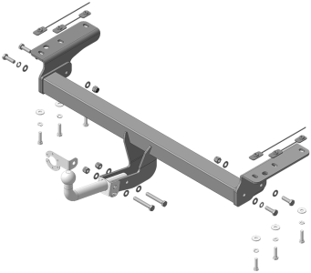 Фаркоп Changan CS75 Plus 4 2025+ | шар A - оцинкованный, нагрузка 50/1250 | MOTODOR | 97209-A