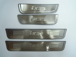 Накладки на дверные пороги с логотипом, нерж. для HYUNDAI ix35 "10-/"14-