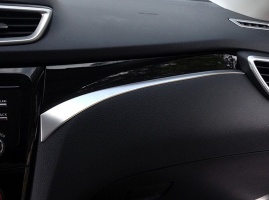 Накладка на переднюю панель для Nissan Qashqai 2014+ | нержавейка