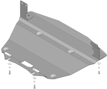 Защита картера BMW 5 (e60) 2007-2010 | радиатор, 2 мм, сталь | MOTODOR | 00222