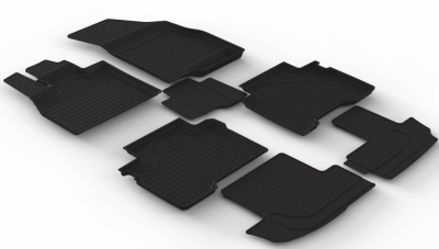 Резиновые коврики Tenet T8 | 7 мест | с высокими бортами | Seintex