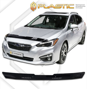 Дефлектор капота Subaru Impreza 5 2016-2019 (хэтчбек) | черный