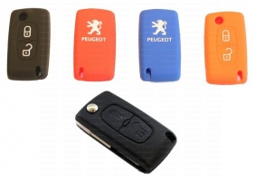 Силиконовый чехол на выкидной ключ Peugeot | 2 кнопки