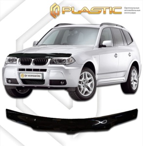 Дефлектор капота BMW X3 2003-2010 (E83) | черный