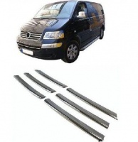 Накладки на решетку радиатора, нерж., 6  частей для VW T5 "03-09"