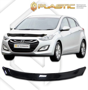 Дефлектор капота Hyundai i30 хэтчбэк 2012- | черный