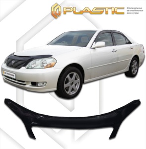 Дефлектор капота Toyota Mark-2 2000-2002 (X110) | exclusive, черный