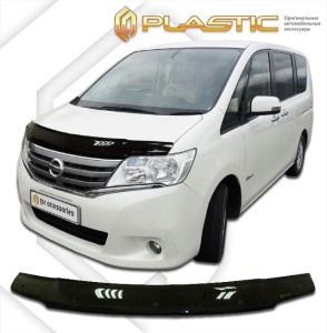 Дефлектор капота Nissan Serena 4 2010-2013 (C26) | черный