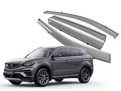 Премиум дефлекторы окон для Belgee X70 | с молдингом из нержавейки