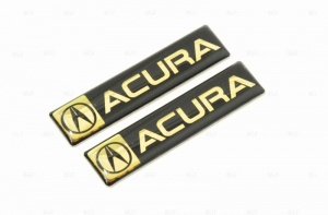 Шильд "Acura" Для Acura, Самоклеящийся, Цвет: Чёрный, 2 шт. «60mm*14mm»
