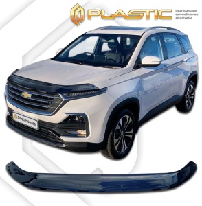 Дефлектор капота Chevrolet Captiva 2 2019- | exclusive, черный
