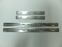 Накладки на дверные пороги с логотипом, нерж. для VW Jetta VI "11-