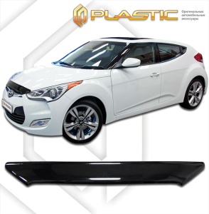 Дефлектор капота Hyundai Veloster 2011-2018 | черный
