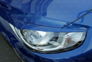 Накладки на фары вар. 2 для Hyundai Solaris Sedan «2010+», Hatchback «2012+» "Реснички" Вариант №2