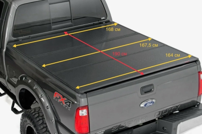 Крышка кузова Foton Tunland G9 | 3 секции, алюминий | длинный кузов 185 см