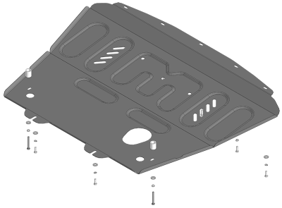 Защита картера Lada Vesta / Vesta (SW, Cross) | двигатель + КПП, 2 мм, сталь | MOTODOR | 72106