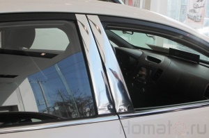Хром накладки в стойки дверей для KIA Cerato 2012- sedan «K3»