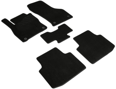 Коврики Skoda Octavia A8 PRO | Люкс, ворсовые, черные, Seintex