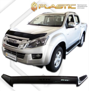Дефлектор капота Isuzu D-MAX 2013-2021 (RT85) | exclusive, черный