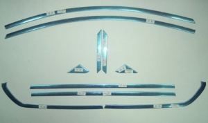 Верхние и нижние молдинги стекол «окантовка», нерж., 10 частей для GREAT WALL Hover H6 "12-