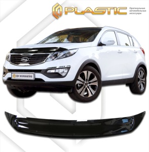 Дефлектор капота Kia Sportage 3 2011-2015 | черный