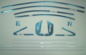 Верхние и нижние молдинги стекол «окантовка», нерж., 16 частей для HONDA Civic "12-