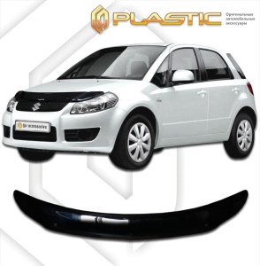 Дефлектор капота Suzuki SX4 2006-2012 (левый руль) | черный