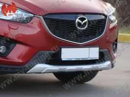 Накладка-обвес на передний бампер Mazda CX-5 (2011-2016) | Silver