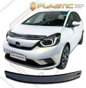 Дефлектор капота Honda Fit 4 хэтчбек 5 дв 2019-2022 (GR) | черный