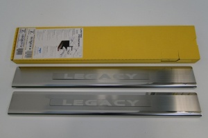 Накладки на пороги с логотипом для Subaru Legacy 5 2009+ | нержавейка