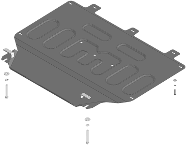 Защита картера Dongfeng Mage 2025+ | двигатель + КПП, 2 мм, сталь | MOTODOR | 78613