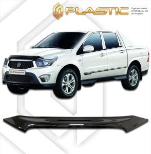 Дефлектор капота SsangYong Actyon Sports 2012- | черный