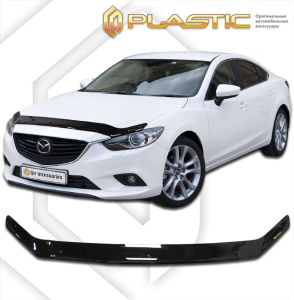 Дефлектор капота Mazda 6 седан 2012- (GJ) | черный