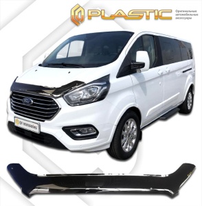 Дефлектор капота Ford Tourneo Custom 2017-2021 (M1 LRF) | черный