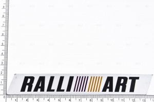 Шильд "Ralliart" Для Mitsubishi, Самоклеящийся, Цвет: Серый, 1 шт. «137mm*19mm»