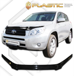 Дефлектор капота Toyota Rav4 30 2006-2008 (ASA30, ASA31, ASA31W, ASA36W) | exclusive, черный