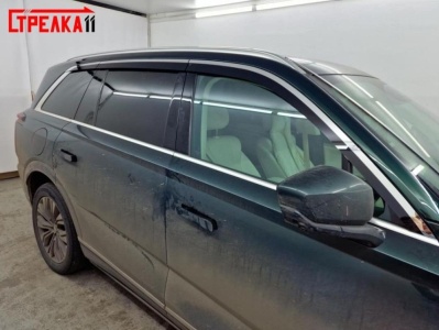 Дефлекторы Вей 07 | с хром молдингом, из 6 частей, премиум, плоские, 2D