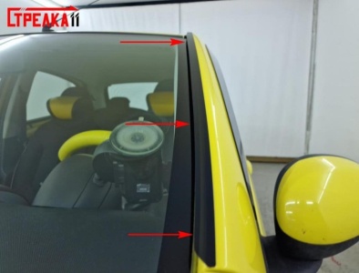 Премиум водостоки дефлекторы лобового стекла Пежо 107 2005-2015