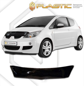 Дефлектор капота Mitsubishi Colt 2006-2012 | черный