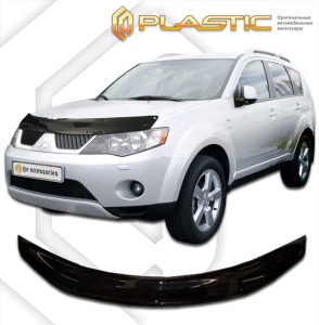 Дефлектор капота Mitsubishi Outlander XL 2007-2009 | черный